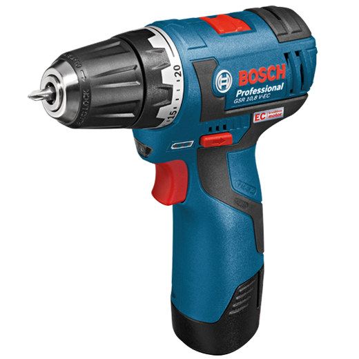 Bosch Cordless Drill 20Nm, 12V, 1300rpm, GSR12V-EC